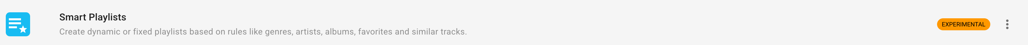 Smart Playlists plugin entry